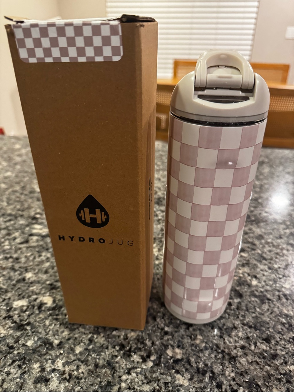 HydroJug Pink Checkered Sandstone